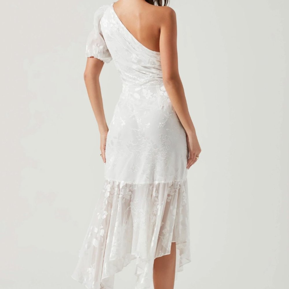 Santorini One Shoulder Floral Midi Dress - Picture 4 of 8